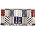 DOMIKING Nautical Style Anchor Kitchen Curtains and Valance Set Light Filtering Tier Curtains Short Valance for Bedroom Kids Child Baby Nursery Room, 57x36 Inch