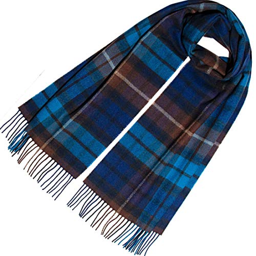 Bufanda de lana de cordero I LUV LTD azul Buchanan un regalo distinguido