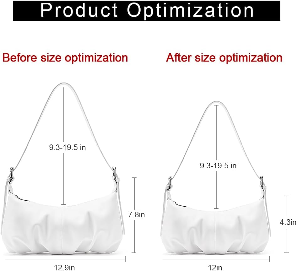 CLUCI Shoulder Bag,Purses for Women Dumpling Small Hobo Bags Vegan Leather Ladies Clutch with Adjustable Strap - Image 7