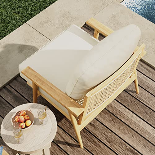 Linstock Outdoor Deep Seat Cushions For Patio Sectional Sofa, Breathable Water-Resistant Soft Cushion With Back Cushion For Patio Furniture, Cushions Size 24 X 24 X 5 Inch (Beige) #TOP2
