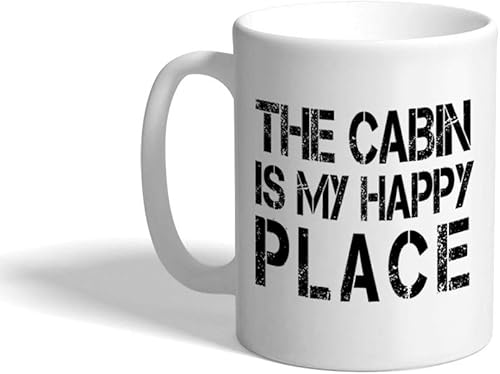 "La Cabina es My Happy Place" Funny Relax # 1Café Té Blanco Taza de cerámica taza 11ozVacaciones Navidad Hanukkah Regalo