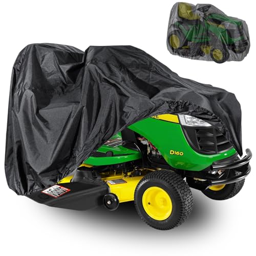 LP93917 Riding Lawn Mower Cover For John Deere 100-X300 Series Tractors 330D Oxford Fabric Waterproof Tractor Cover, All-season Protection, For John Deere Lawn Mower Cover