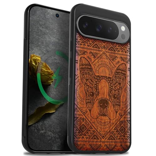 Coque Pixel 9 Pro bois gravé une odyssée océanique unique
