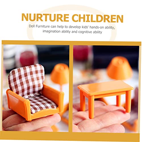 ERINGOGO 1 Conjunto De Móveis Simulados Modelo De Móveis Em Miniatura Assento De Amor Sofá Em Miniat