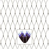 Vickerman 150-Light 2-Feet by 8-Feet LED Blue Brown Wire Wide Angle Net