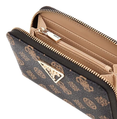 GUESS Laurel Zip Around Wallet M Mocha Logo