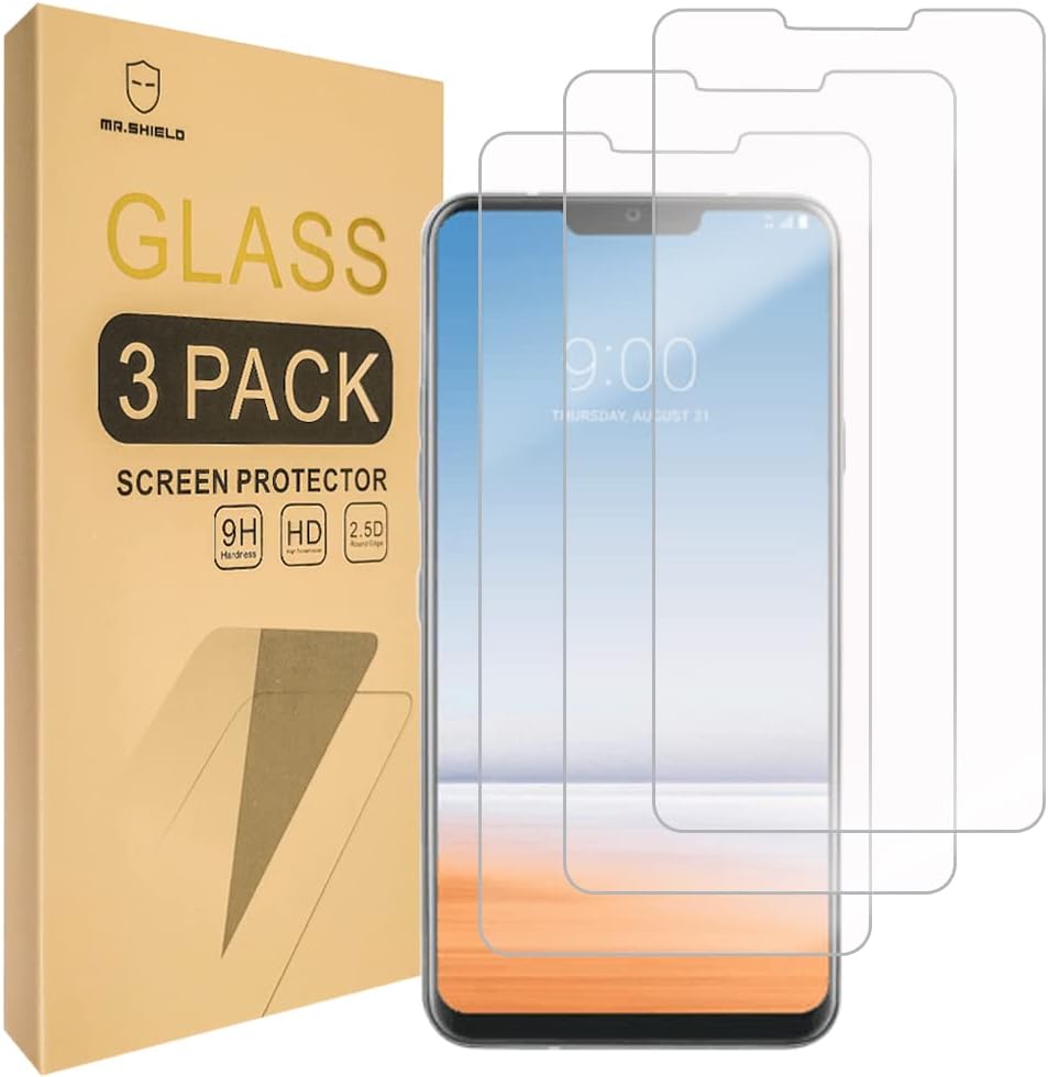 Mr.Shield [3-PACK] Designed For LG G7 ThinQ [Tempered Glass] Screen Protector with Lifetime Replacement