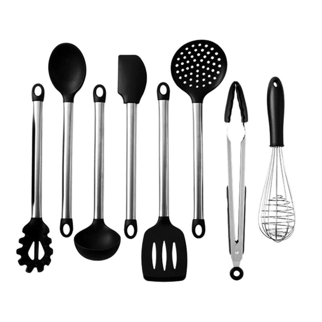 8-teiliges Silikon-Kochutensilien-Set, Küchenhelfer, Kochlöffel-Set