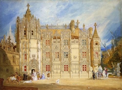 Impression toile abbaye de St Ouen Rouen Sell Cotman affiche artistique de qualité 60x90cm