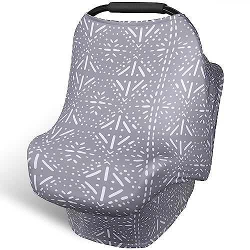 Image of Rquite Car Seat Covers for Babies, Baby Car Seat Canopy Carrier Cover, Breathable Nursing Cover for Breastfeeding, Stretchy Carseat Cover Boys Girls, Multi-Use Infant Carseat Stroller Cover