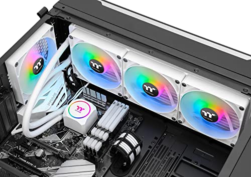 Thermaltake TH420 ARGB optimiza tus sesiones de juego con refrigeración silenciosa blanca 4