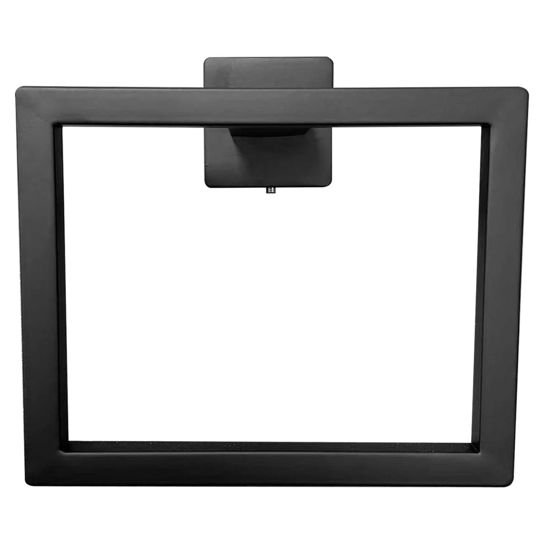 Anillo de toalla negra de 6.3 pulgadas y soporte cuadrado para pared de baño