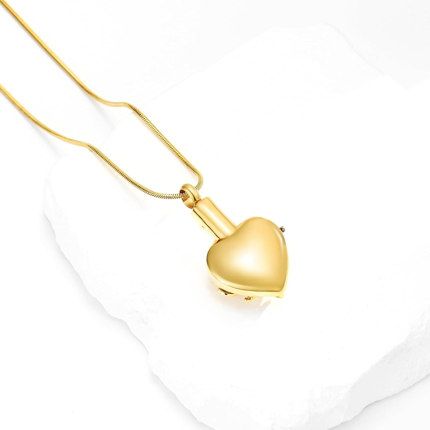 zeqingjw Heart Urn Necklace for Ashes Pendant Crystal Hummingbird Memorial Pendant Cremation Jewelry Human Pet Ashes Holder Keepsake Gift - Image 4