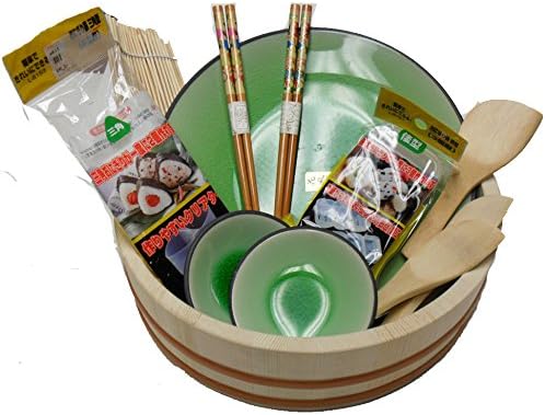 Sushi Making Set Kit with Wooden Oke-12 Pcs