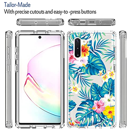 Coque Samsung Galaxy Note 10 fleurs silicone transparent anti-choc