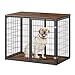 GOWE 47'' Dog Crate Dog Cage Furniture with 3 Doors,for Large & Medium Dogs.Rustic Brown