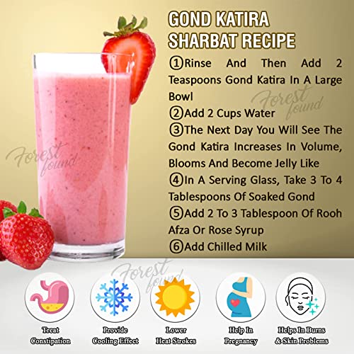 Image of Forest Found Pure Gond Katira (500g) Natural Tragacanth Gum | High Cooling Properties for Summer Drinks