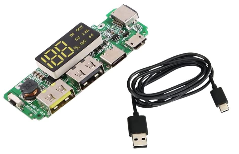 ERH India 18650 Charger Board Lithium Battery Charging Module Dual USB 5V 2.4A Mini Type-C Module with Type-C Cable for Electric Vehicles, Automotive Systems, Audio Equipment etc.-image-24