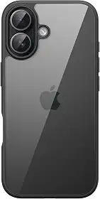 JETech Capa para iPhone 17 6,3 Polegadas, Case Protetora de Telefone à Prova de Choque, Estrutura de TPU Fosco de Cor Sólida, Parte Traseira Transparente Anti-Riscos (Preto)