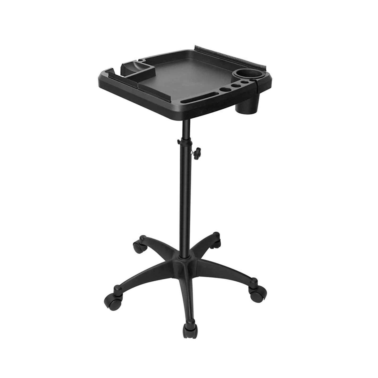 Stainless Steel Adjustable Height Trolley Rolling Cart Stand Storage