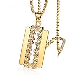 Dieser Punkrock-Rasierer ist eine großartige Option für Männer, die Schmuck tragen. An einer 60 cm langen Kette ist der Schwermetallanhänger aus Edelstahl sicher und dennoch nervös.