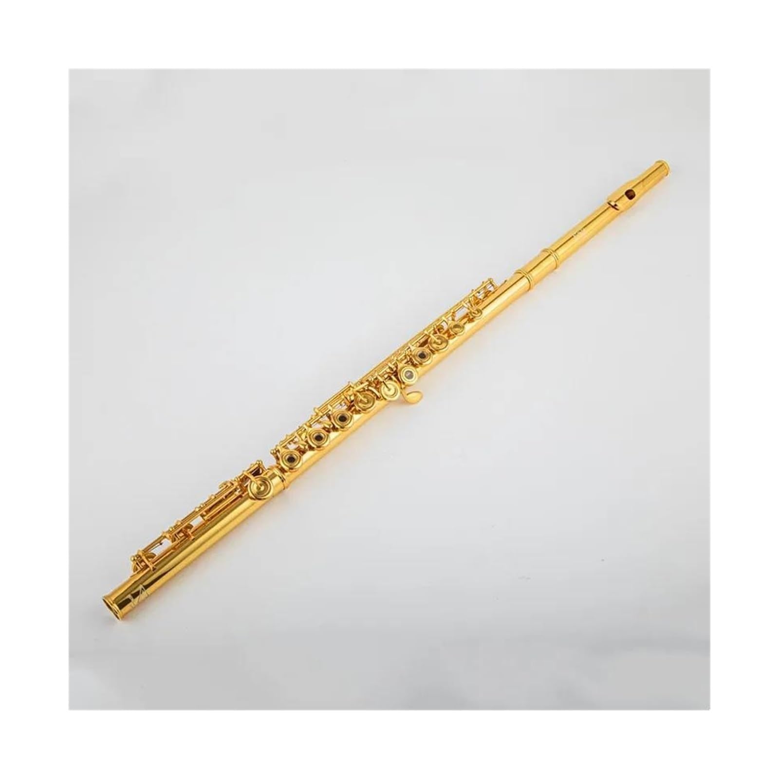 flauta de instrumento musical Flauta profesional cuproníquel apertura C llave 17 agujeros instrumentos musicales chapados en flauta con estuche