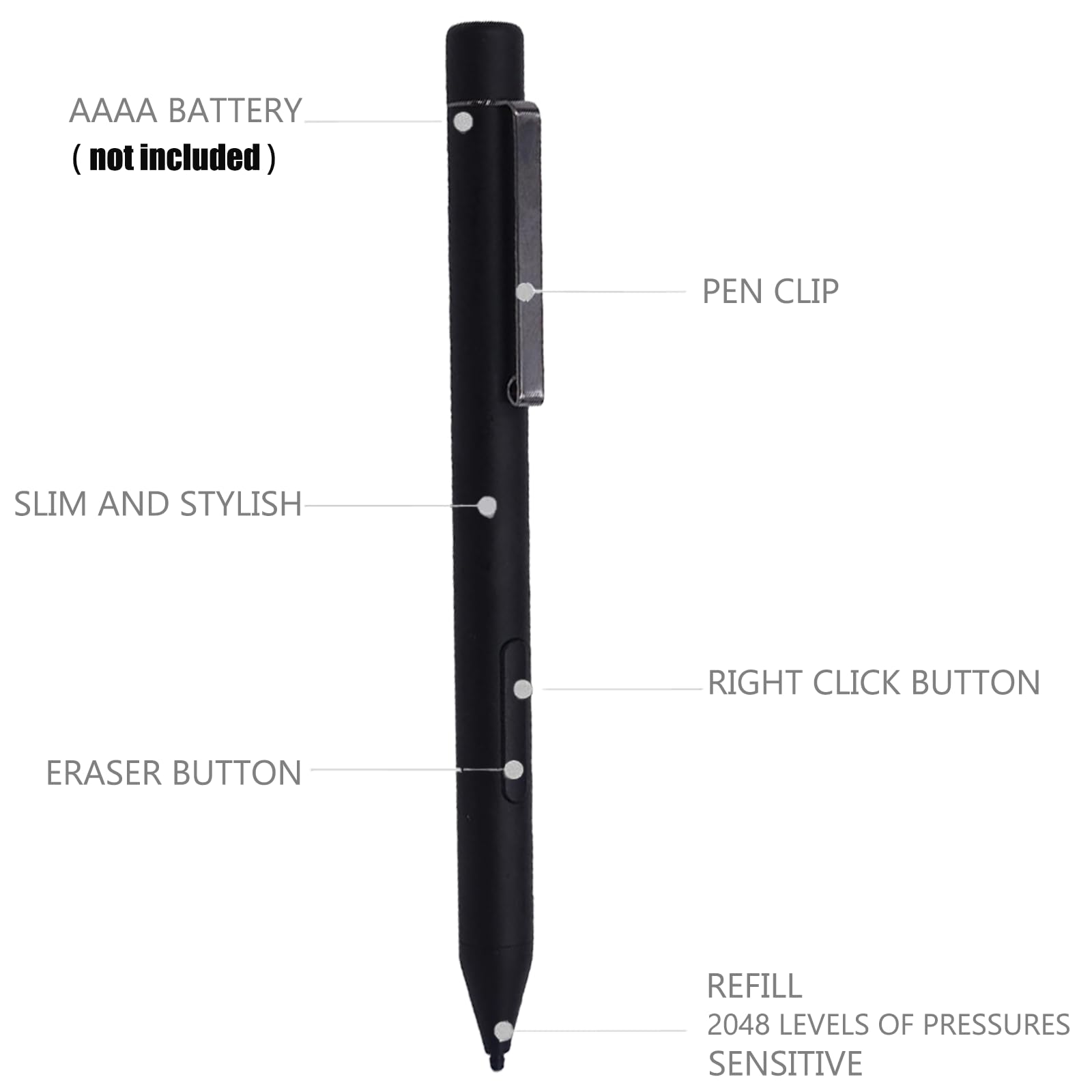 MS403 Stylus Pen Compatibile con Microsoft Surface Pen Surface Pro 10 Stylus Pen Surface Pro 9/8/7/7+/6/5/4