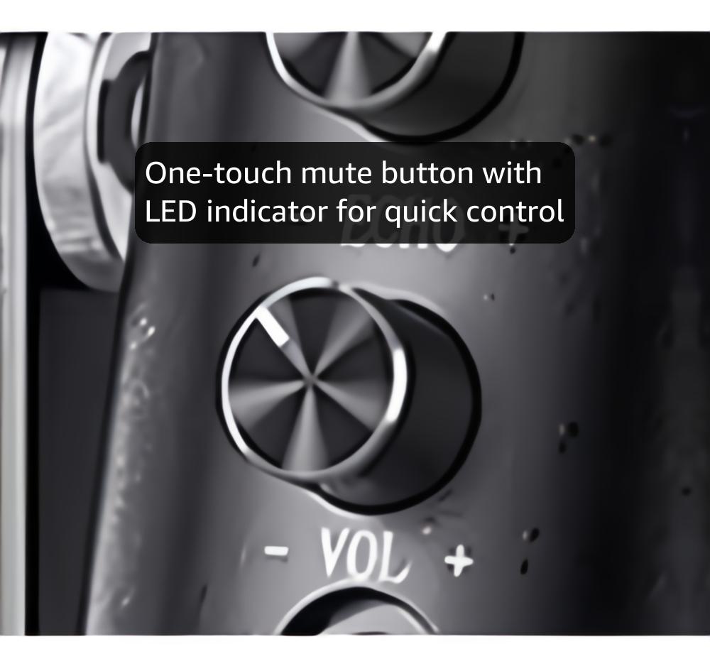 Mercase USB Condenser Microphone for PC, Mac, Phones, PS4/PS5 – Plug & Play Studio Mic with Mute Button & Noise Reduction – for Recording, Streaming, Podcasting, Gaming, Zoom, TikTok, YouTube