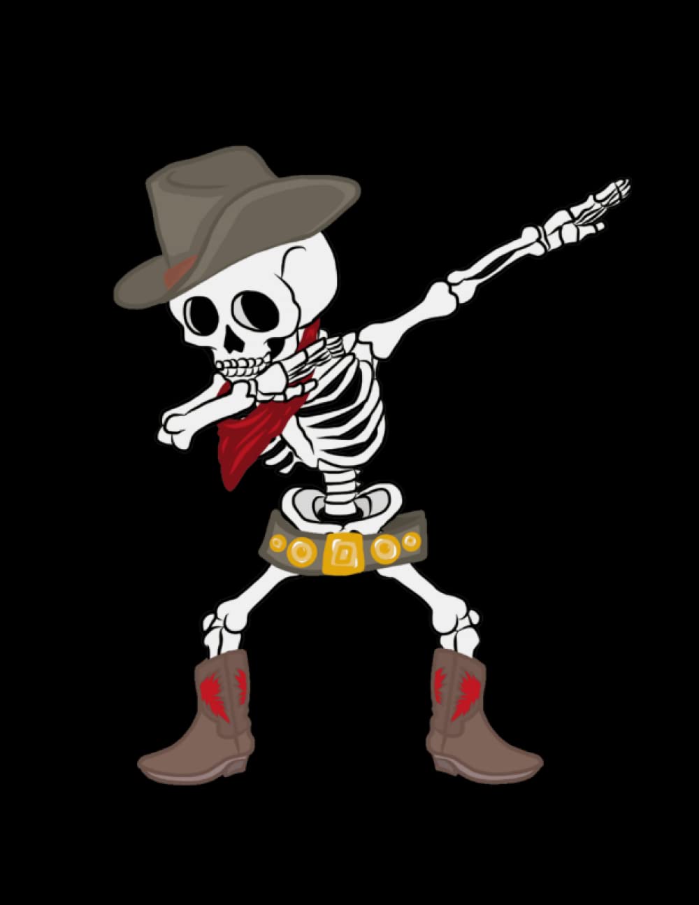 Dabbing Skeleton Cowboy: Paperback Notebooks For Him Interesting Writing Skeleton Books College Ruled Note Her Notebook Funny Men Composition Book Notes Cowboy