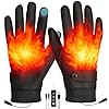 Anpress USB Heated Gloves for Men Women Full Finger Electric Heated Gloves Hand Warmers Waterproof Windproof Thermal Heating Mittens Warm Winter Gloves for Cycling Driving Skiing, 3 Levels Temperature