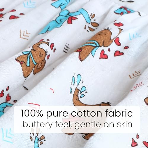 Image of The Boo Boo Club Unisex Baby Muslin Cotton Printed Sleeveless Jhabla, Soft Breathable for Summer Wear (Pack of 4)