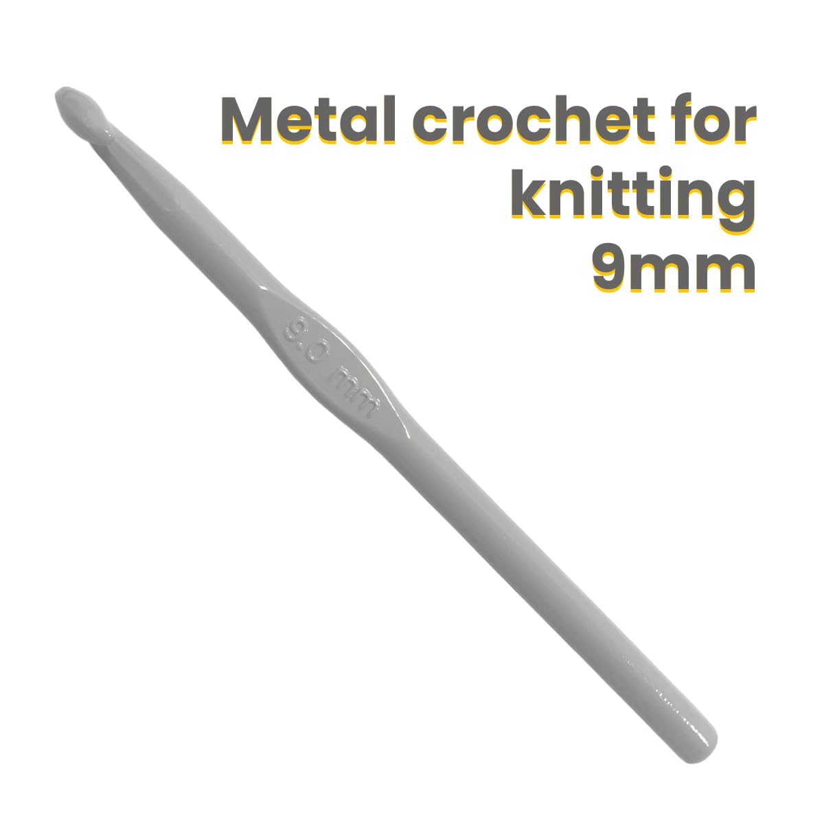 JYC CREATIVE 2 x Metal Crochet Needles, Ergonomic Soft, for Crafts Knitting Scarves, Hats, Amigurumis, DIY - Image 3