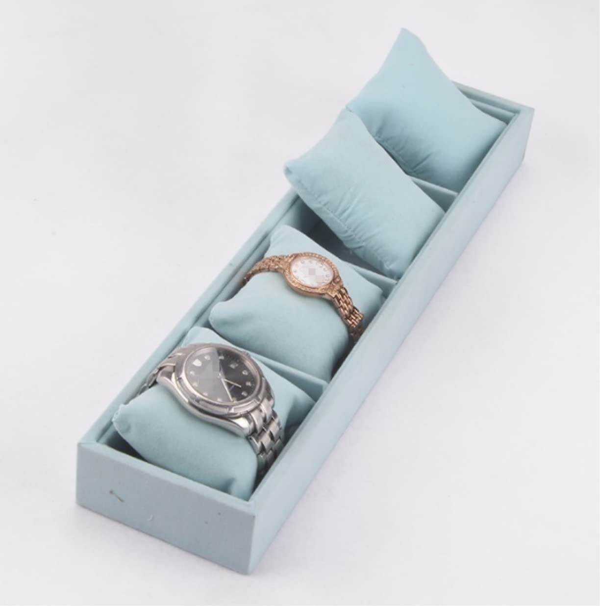 Caja Relojes Caja De Soporte De Almohada para Reloj, Caja De Joyería, Brazalete, 3 Rejillas, Soporte De Exhibición De Joyería, Caja De Joyería Relojero Organizador Hombre(Pink)