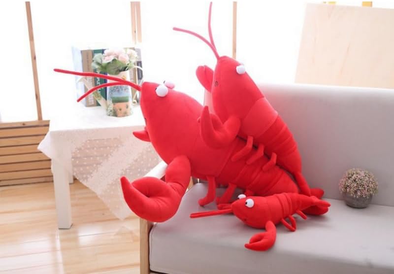 Lobster Plush Stuffed Animal Toy Lobster Pillow Suitable for Christmas and Birthday with Huggable Gifts (Red-Small) - Image 3