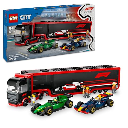 LEGO City Camión de F1 con Coches de F1 y , 2 Maquetas de