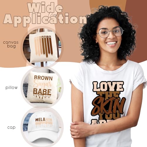 Image of Tintnut Nude Beige Heat Transfer Vinyl,6 Pcs 12x10in Iron on Vinyl | Skin Tone PU HTV Sheets,easy cut & weed,stretch washable,works with iron & heat press for fabric crafts