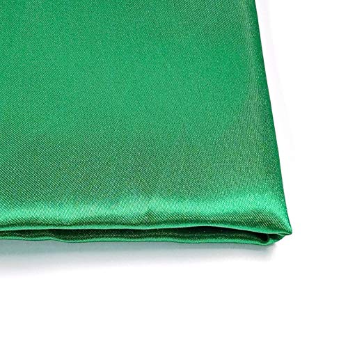 Image of Charmeuse Satin Dark Green Fabric, 60 inch Wide, Silky, for Wedding,Bridal,Decoration, Fashion,Apparel Crafts by 1Yard