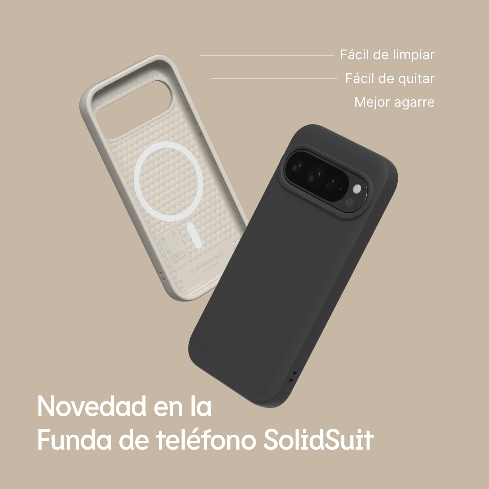 RHINOSHIELD Funda SolidSuit Apta para MagSafe e Pixel 9 Pro XL