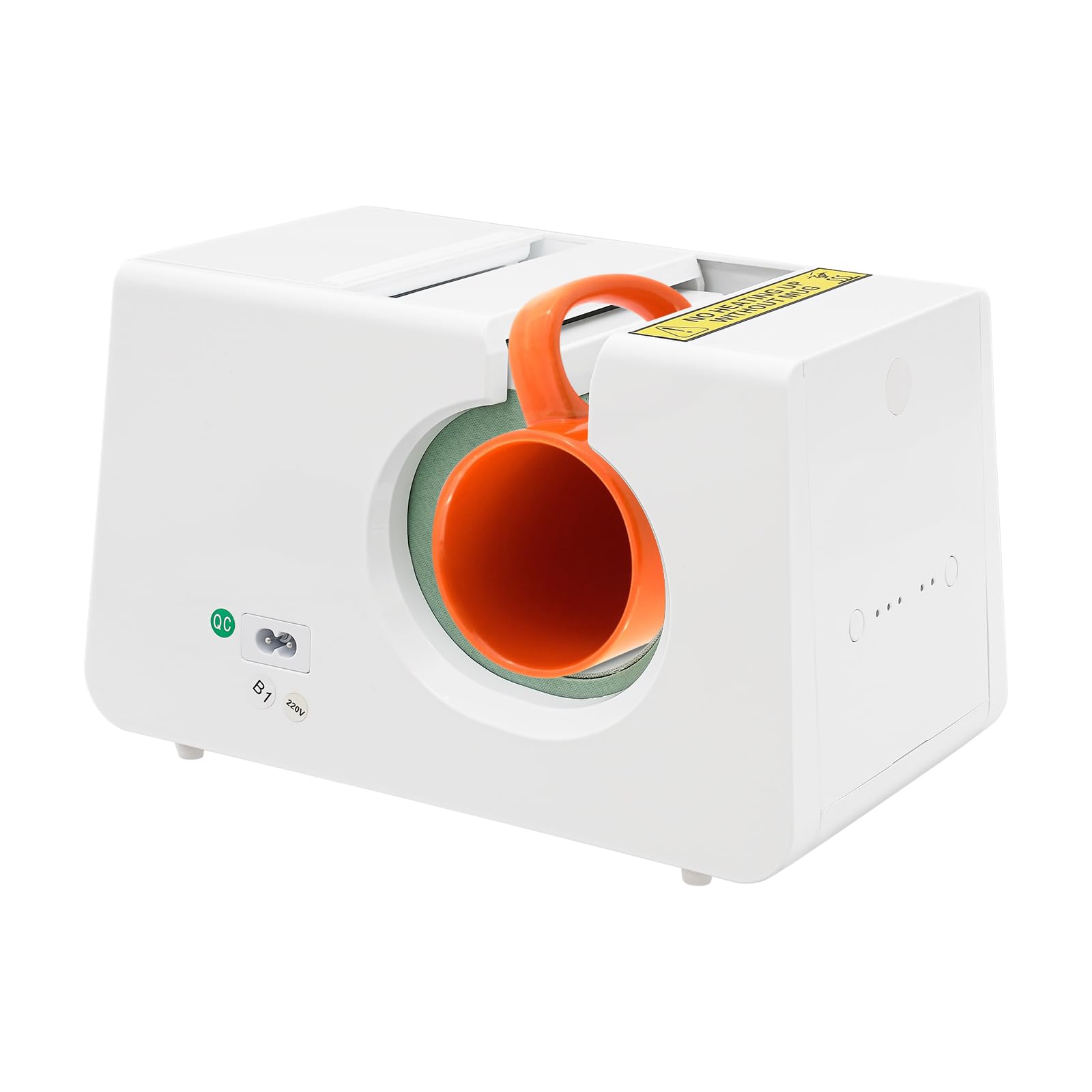 Presse à tasses, presse à chaleur pour tasses de 11 oz, 3 réglages de température 160/180/200 °C, 2 minuteurs 200 s/300 s, presse chauffante pour tasses en céramique, gobelets en acier