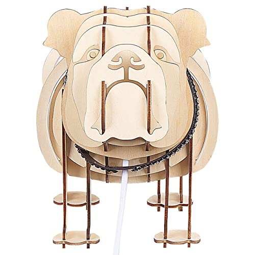 Beliani Lampada da Tavolo in Legno Chiaro a Forma