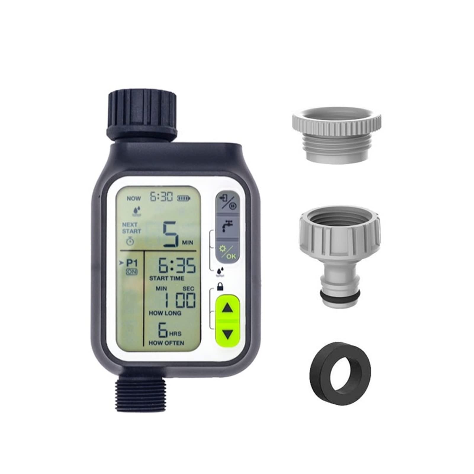 Wassertimer Gartenwassertimer wasserdichtes Wasserversorgungs Timer mit Regensensor -Bewässerung Timer Automatische Bewässerungssteuerung for Bewässerungssysteme Schlauchtimer (Color : with 2 Way Spl
