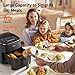 COSORI Air Fryer TurboBlaze 6Qt, 9-in-1 Airfryer, 5 Speeds Dry, Roast, Proof, 15-MINS In-App Recipes, Compact, Quickly Cook, 95% Less Oil for Healthy Meals, Easy Clean, Dark Gray