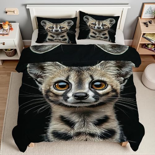 Housse de couette 160x200 animaux en microfibre douce avec fermeture éclair - 4