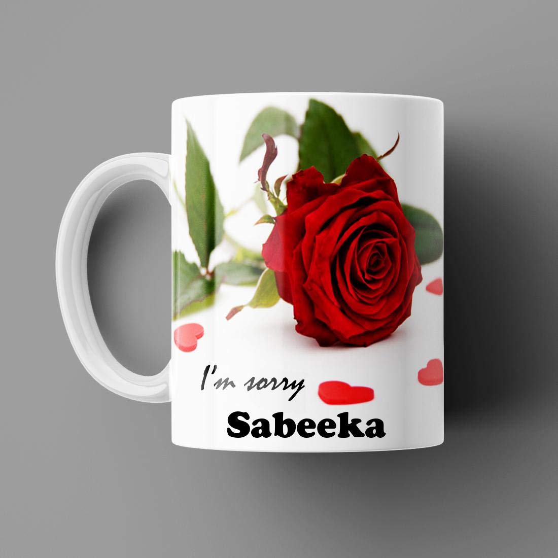 Sabeeka I AM Sorry Printed White Ceramic Coffee Mug (350) ml