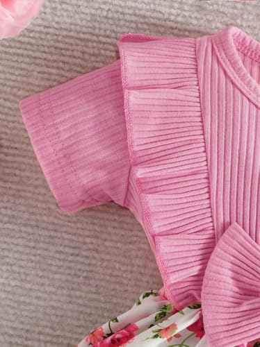 Image of Buy & Try by Dharmikaay Lycra Girl's Floral Printed Frock Dress for Girls Short Frock Baby Princess Wester Dress| Stylish Fancy Kids Clothing for Festival, Birthday, Fashion