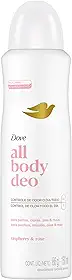 Dove All Body, Desodorante Corporal Aerossol, Para o Corpo Todo, Framboesa e Rosa 150ml