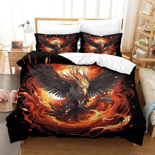 Housse de couette Aigle 3D microfibre anti-plis et facile d'entretien