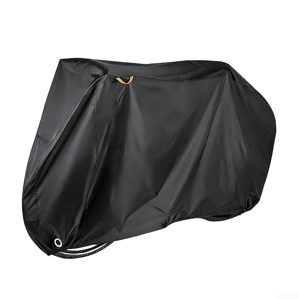 Large Bike Cover with Lock Holes for Mountain and Electric Bikes, Waterproof Windproof Sun Shield Black