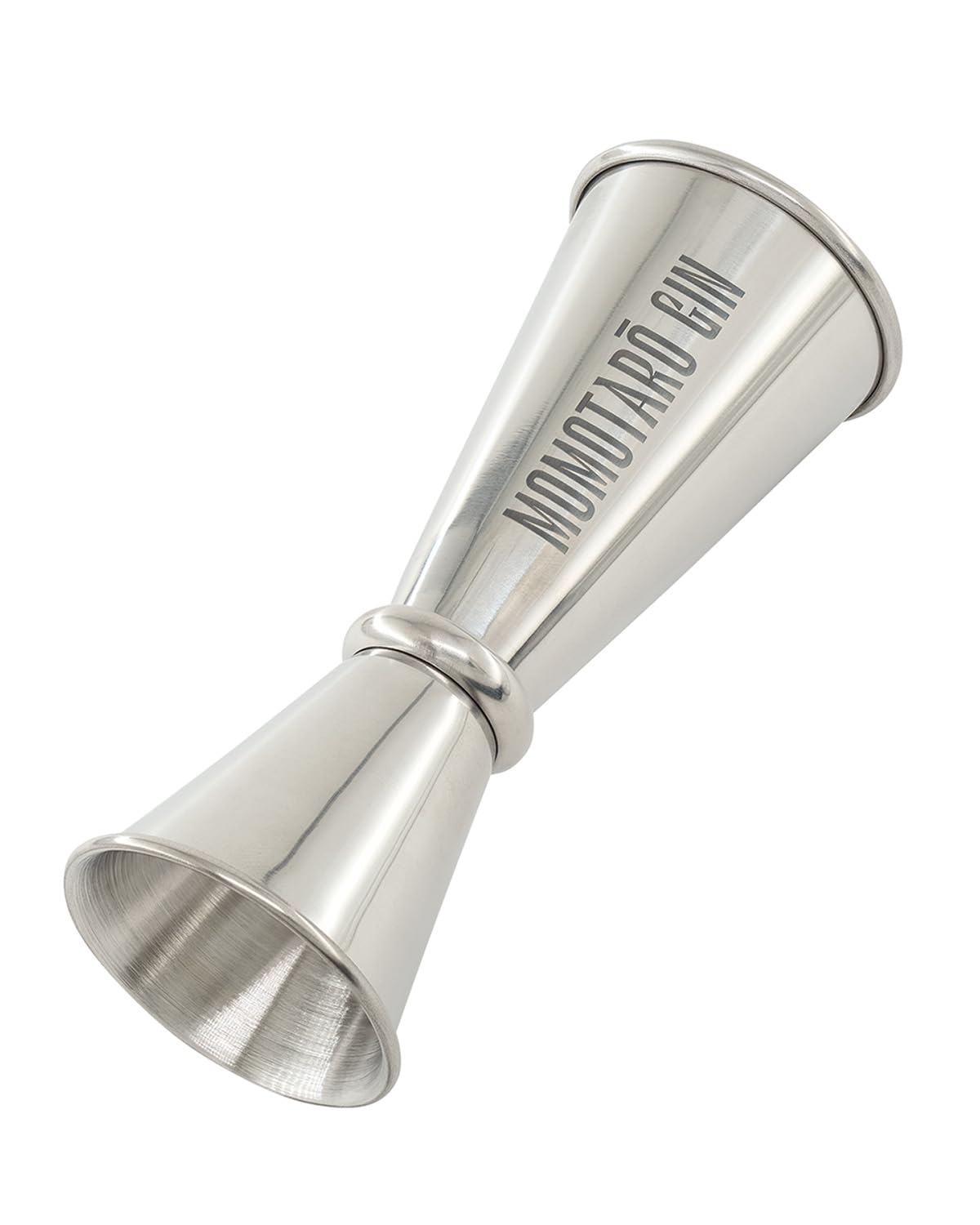Momotaro Gin Homebar Jigger: hochwertiges Barmaß mit Gravur - Für 2,5cl und 5cl - Ideal als Geschenk!