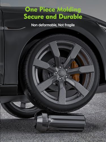 Image of AUTOPTIM M14x1.5 Spline Lug Nuts - 32Pcs Black Long Wheel Nut with Socket
